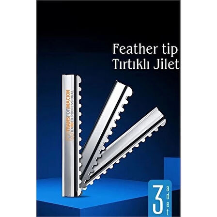 Feather Tip Tırtıklı Ustura Jileti 3 Adet