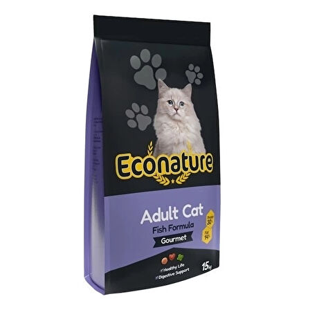 Econature Gurme Balıklı Yetişkin Kedi Maması 15 Kg