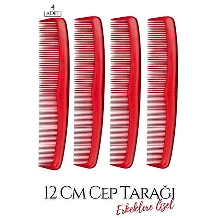 12 Cm Erkek Cep Tarağı 4 ADET