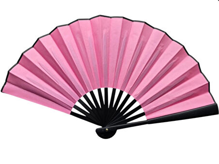 Plastik Kumaş Yelpaze 12'li Pembe