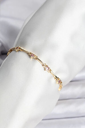 Yıldız Model Gold Renk Pirinç Bileklik