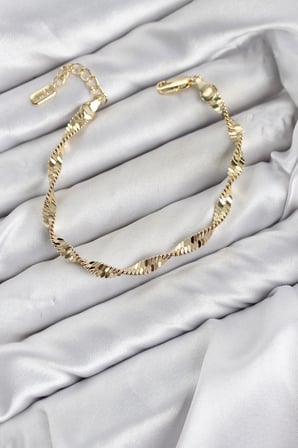 CM Burgu İtalyan Zincir Model Gold Renk Pirinç Kadın Bileklik