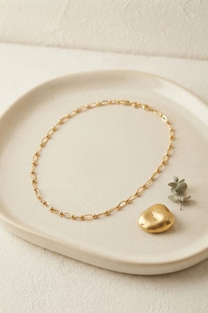 CM Top ve Halka Zincir Model 50 cm Gold Renk Kadın Kolye