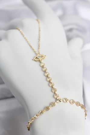 Gold Renk Pirinç Zirkon Taşlı Göz Model Şahmeran