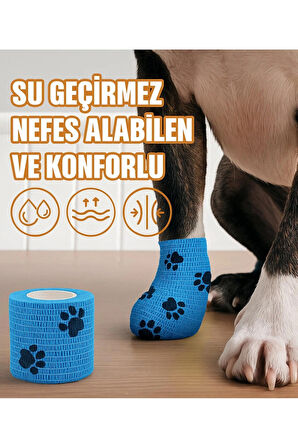 Pati Bandajı Ayakkabı | Köpek ve Kedi İçin Tüy Dostu Su Geçirmez Kendinden Yapışan Bandaj