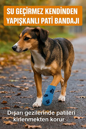Pati Bandajı Ayakkabı | Köpek ve Kedi İçin Tüy Dostu Su Geçirmez Kendinden Yapışan Bandaj