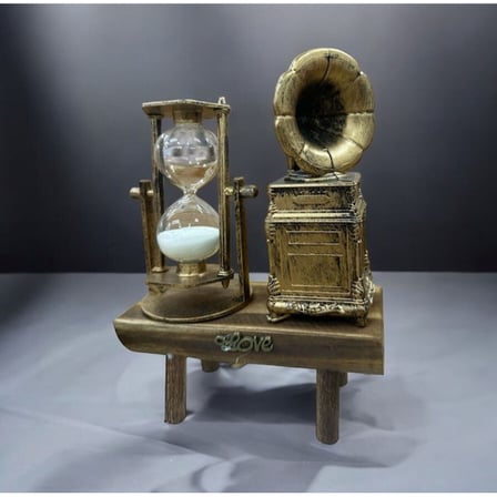 Gramofon Biblolu Kum Saati