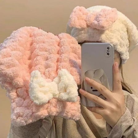 Mikrofiber Örgü Saç Kurutma Bone Hlu