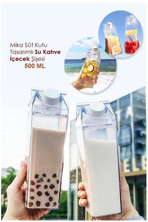 Süt Kutusu Tasarımlı İçecek Şişesi