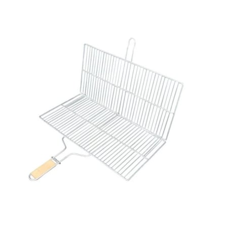 Büyük Boy Mangal Izgarası - 50x30 cm - Ahşap Saplı