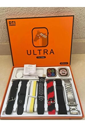 Watch Ultra 7 Kordonlu Koruma Kılıfı Hediyeli 49mm Watch 9 Ultra Akıllı Saat Görüşme Asistan