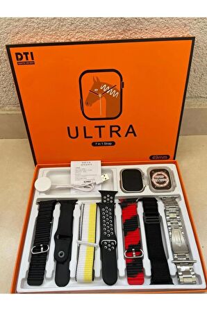 Watch Ultra 7 Kordonlu Koruma Kılıfı Hediyeli 49mm Watch 9 Ultra Akıllı Saat Görüşme Asistan