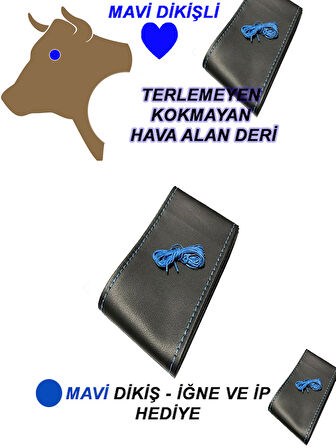 HYUNDAI İ20 uyumlu oto,araç  direksiyon kılıfı mavi dikiş