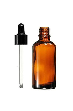 6 Adet 100 ml Amber Cam Damlalık Serum Şişesi 100 Cc Siyah Kapaklı Kahverengi Dropper Cam Şişe