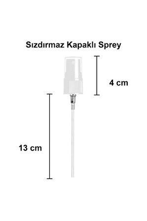 10 Adet Şeffaf Kapaklı Beyaz Sprey Fısfıs Kolonya Dezenfektan Çok Amaçlı Cep Çanta Cam Şişe 50ml