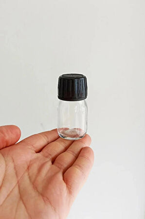 12 Adet 30 ml Kilitli Siyah Kapaklı Şeffaf Detox Shot Şişesi 30 Cc Ginger Şat Beyaz Cam Şişe 
