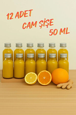 12 Adet Şeffaf Cam Shot Şişesi Sızdırmaz Gümüş Metal Kapaklı Hediyelik Koku Süs Çok Amaçlı Şişe 50ml