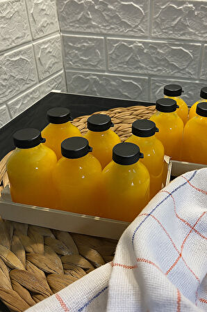 12 Adet Siyah Plastik Sızdırmaz Kapaklı Cam 50 ml Mini Shot Ginger Detox Şişe Kolonya Koku Süs Şişe