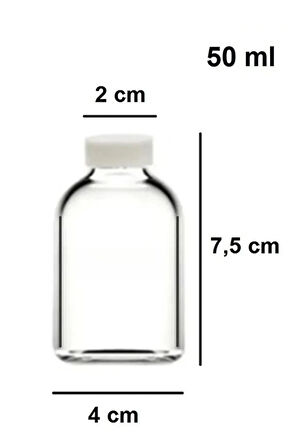 12 Adet Siyah Plastik Sızdırmaz Kapaklı Cam 50 ml Mini Shot Ginger Detox Şişe Kolonya Koku Süs Şişe