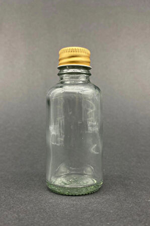 6 Adet Şeffaf Cam Shot Şişesi Sızdırmaz Gold Metal Kapaklı Kolonya Koku Süs Çok Amaçlı Şişe 30ml
