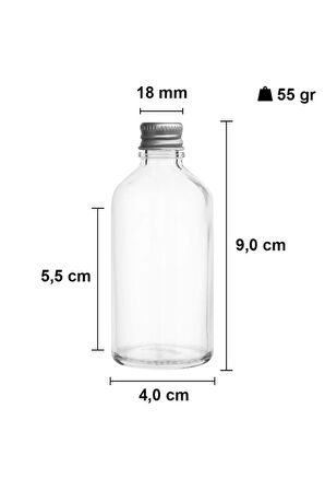 6 Adet Şeffaf Cam Shot Şişesi Sızdırmaz Gümüş Metal Kapaklı Hediyelik Koku Süs Çok Amaçlı Şişe 50ml