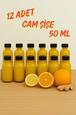 6 Adet Şeffaf Cam Shot Şişesi Siyah Plastik Kapaklı Hediyelik Koku Süs Çok Amaçlı Şişe 50ml