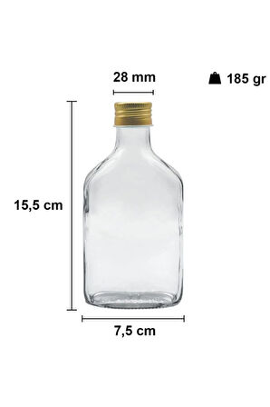 4 Adet Şeffaf Cold Brew Metal Gold Kapaklı Soğuk Kahve Yassı Cam Şişe 200 ml ve Çubuk Buz Kalıbı