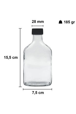 4 Adet Şeffaf Cold Brew Siyah Kapaklı Soğuk Kahve Yassı Cam Şişe 200 ml ve Çubuk Buz Kalıbı