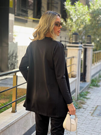 TUA MODA Kadın Uzun Kollukrep üçlü Takım