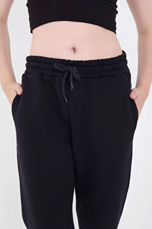 TUA MODA Üç İplik Basic Lastikli Eşofman Pantolon - Lacivert