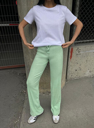 TUA MODA Kadın Kaşkorse Kumaş Ispanyol Paça Pantolon