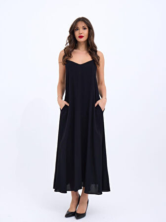 TUA MODA 6250 ELBİSE-SİYAH