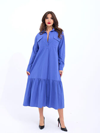 TUA MODA 5855 ELBİSE-MOR