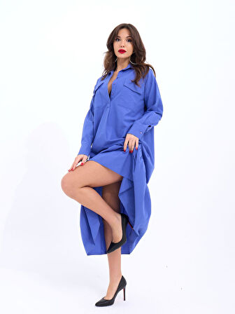 TUA MODA 5855 ELBİSE-MOR