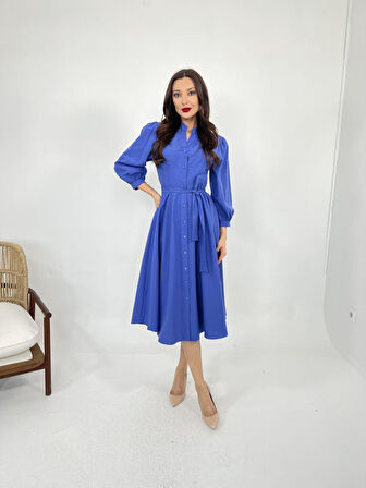 TUA MODA 6941 ELBİSE-MOR