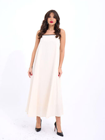 TUA MODA 7103 ELBİSE-BEJ