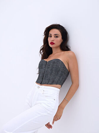 TUA MODA 7205 CROP-SİYAH
