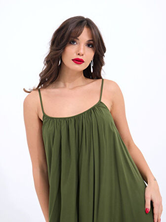 TUA MODA 7296 ELBİSE-HAKİ