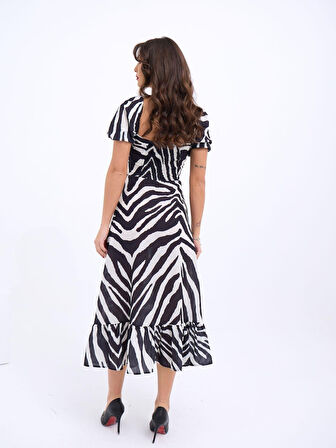 TUA MODA 6330 ELBİSE-SİYAH
