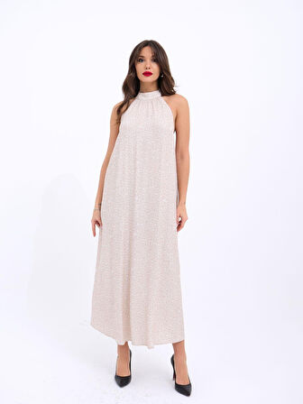 TUA MODA 7380 ELBİSE-BEJ