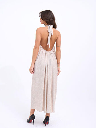 TUA MODA 7380 ELBİSE-BEJ