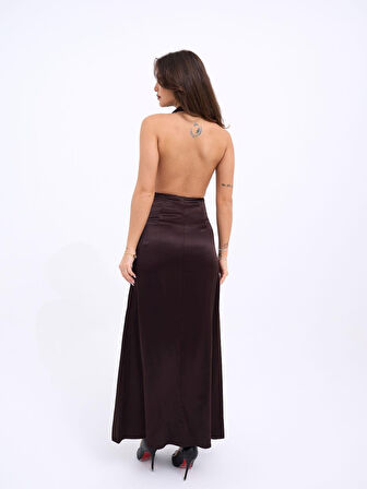 TUA MODA 7372 ELBİSE-KAHVE