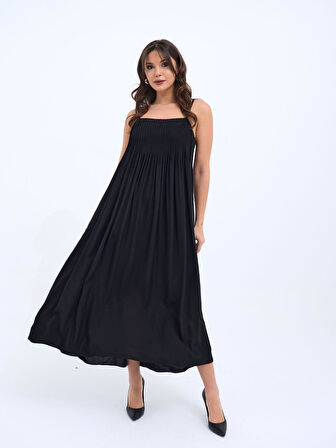 TUA MODA 6806 ELBİSE-SİYAH