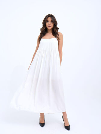 TUA MODA 6806 ELBİSE-EKRU