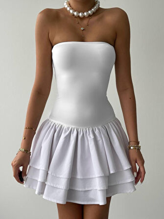 TUA MODA Vosges Straplez Mini Elbise