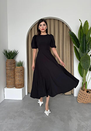 TUA MODA Catania Balon Kol Elbise