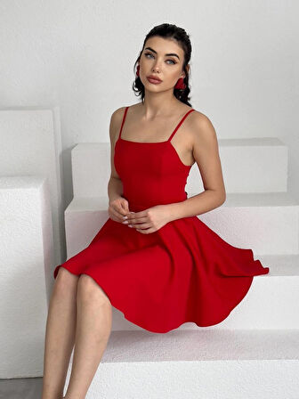 TUA MODA Pole İp Askılı Elbise