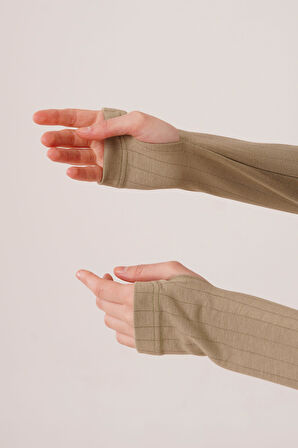 TUA MODA Fitilli Bluz Ve Pantolon Yeşil İkili Takım