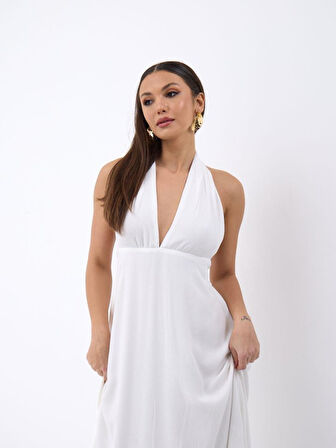 TUA MODA 6996 ELBİSE-EKRU