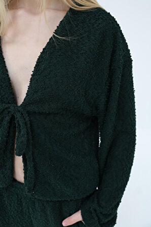 TUA MODA Önden Bağlamalı Takım - Haki